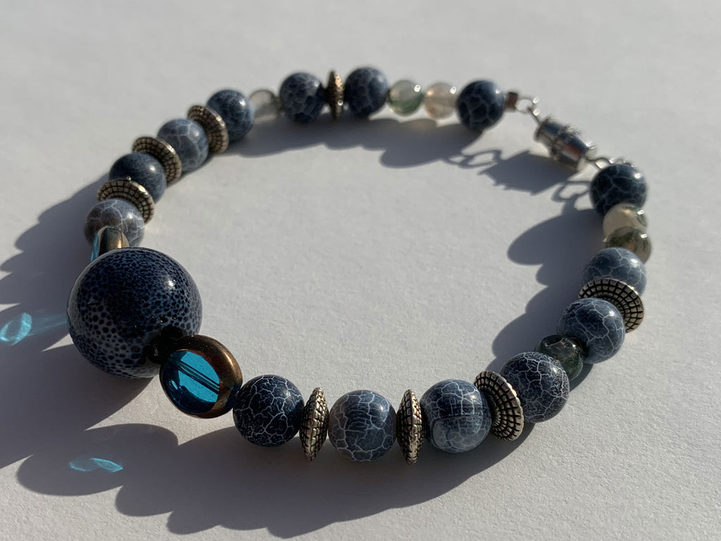 Navy Royal Blue Marble - moorganstern