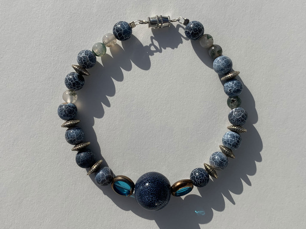 Navy Royal Blue Marble - moorganstern
